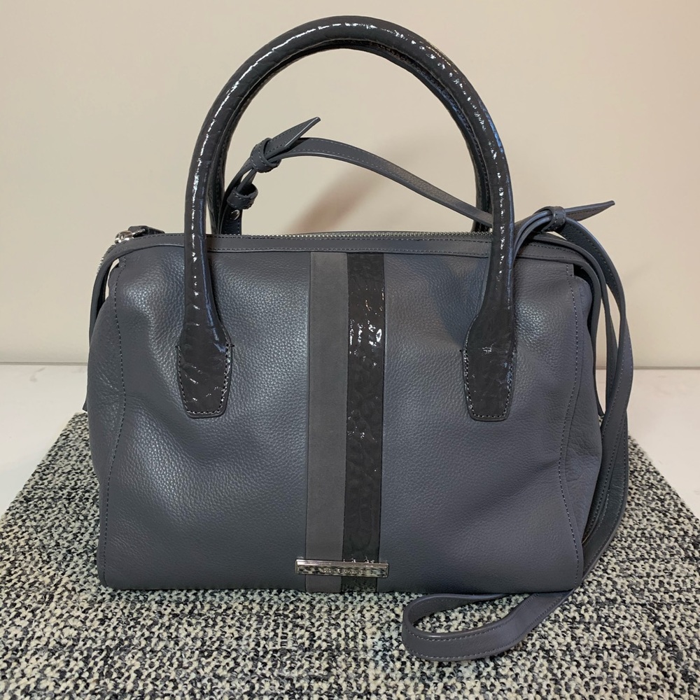 NWT Cole Haan Davenport Satchel Storm Cloud Gray